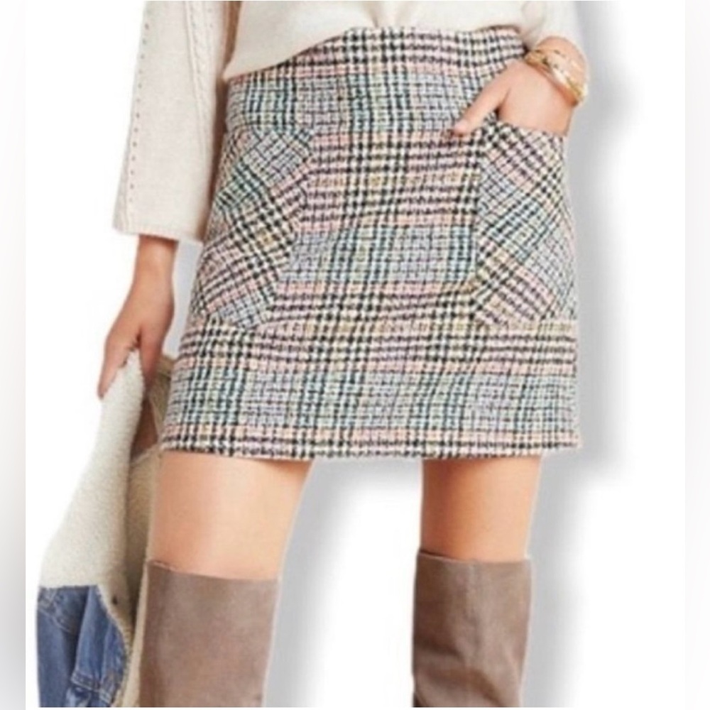 Maeve by Anthropogie plaid skirt